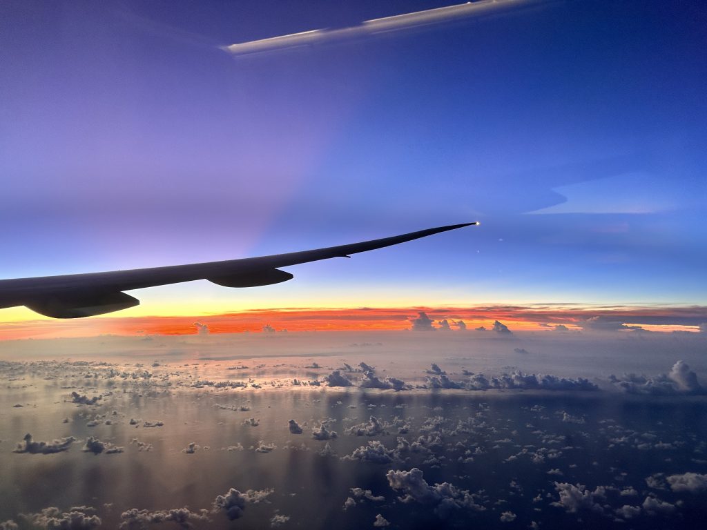 Blick aus dem Flugzeug